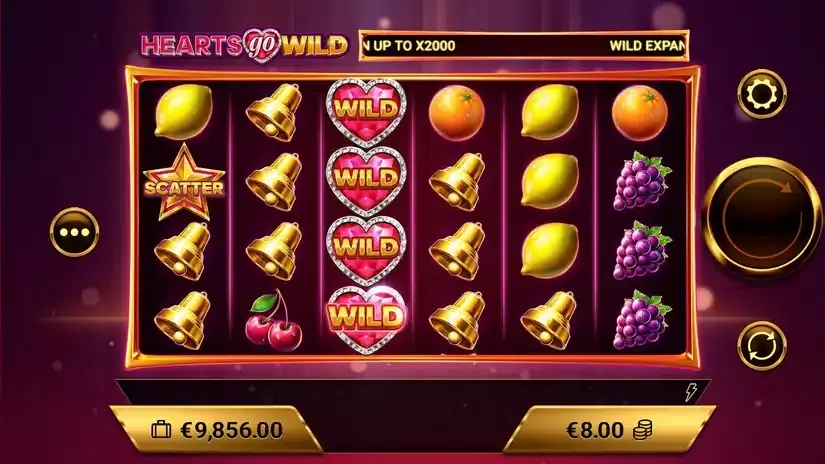 Hearts go Wild slot screenshot 3