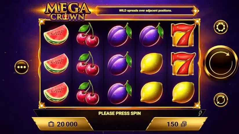 Mega Crown slot screenshot 