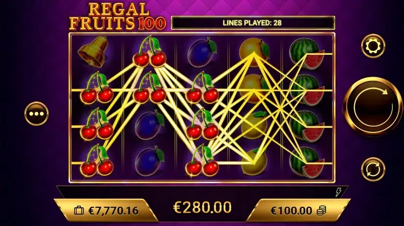 Regal Fruits 100 slot screenshot 2