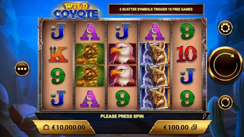 Wild Coyote slot screenshot 1