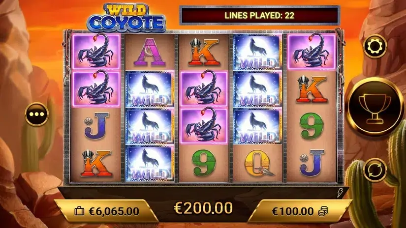 Wild Coyote slot screenshot 4