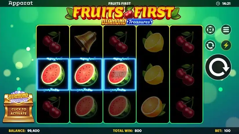 Fruits First – Diamond Treasures slot screenshot 2
