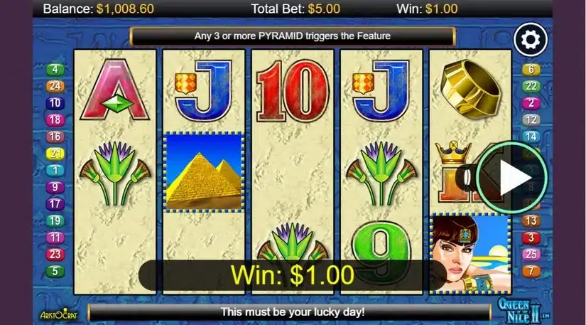 Queen of the Nile 2 slot screenshot 2
