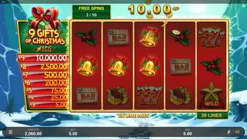 9 Gifts of Christmas slot screenshot 