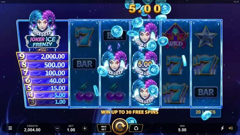 Joker Ice Frenzy Epic Strike slot screenshot 2