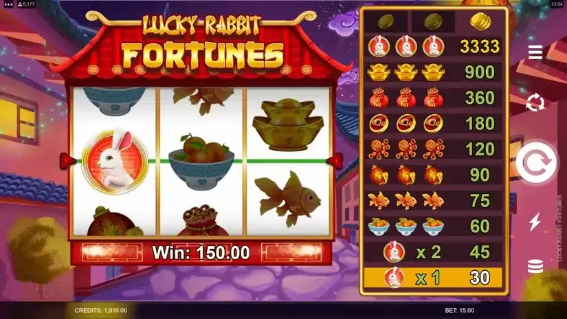 Lucky Rabbit Fortunes slot screenshot 2