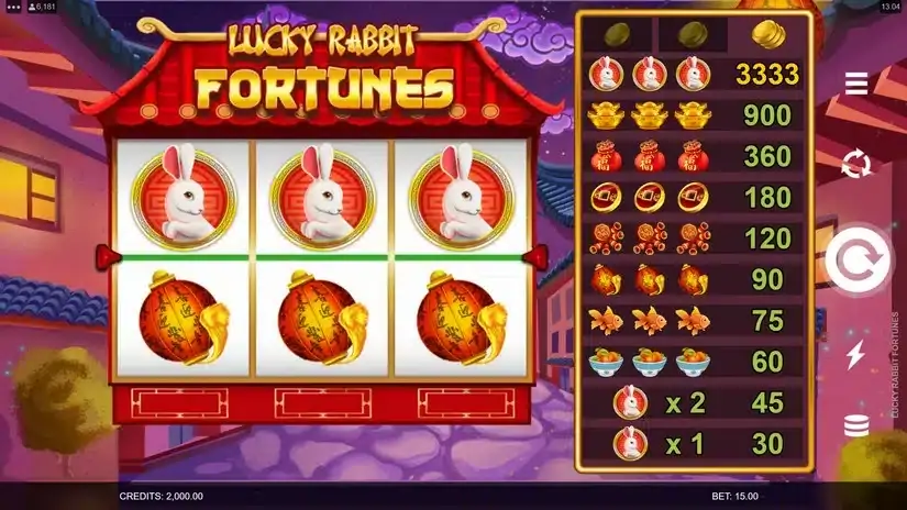 Lucky Rabbit Fortunes slot screenshot 1