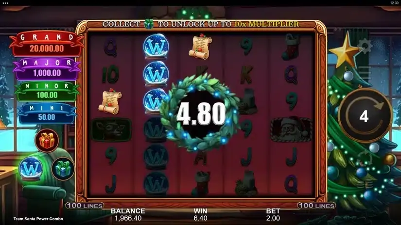 Team Santa Power Combo slot screenshot 4