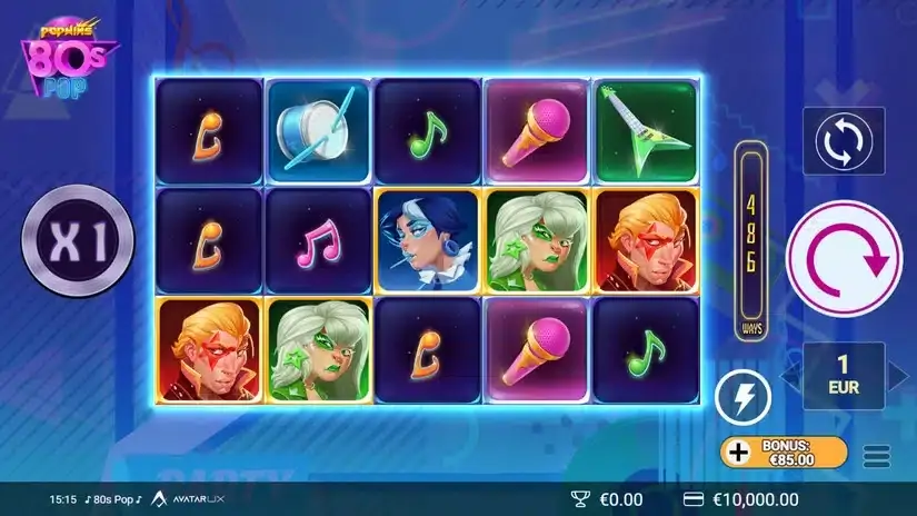 80sPop slot screenshot 1