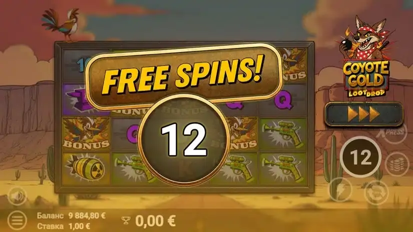 Coyote Gold slot screenshot 4