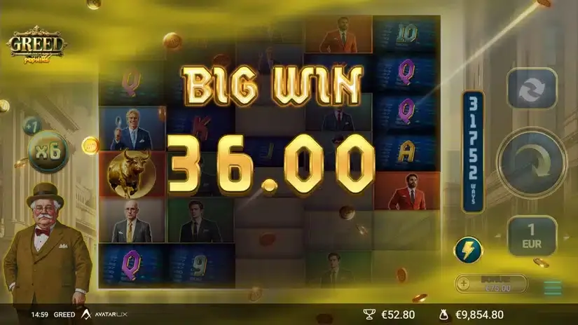 Greed slot screenshot 