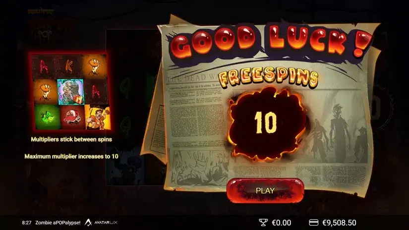 Zombie aPOPalypse slot screenshot 4