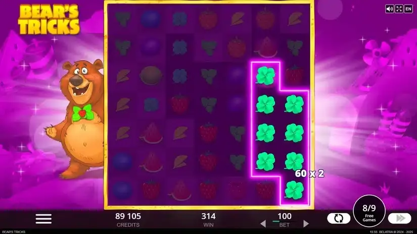 Bear’s Tricks slot screenshot 