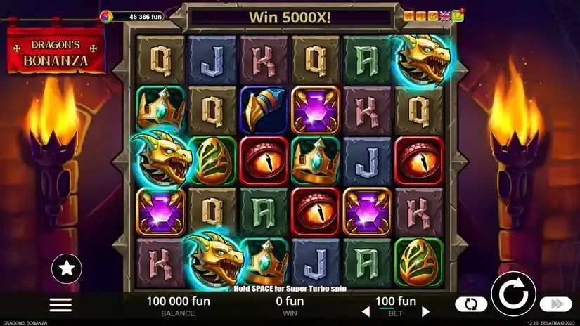 Dragon’s Bonanza slot screenshot 
