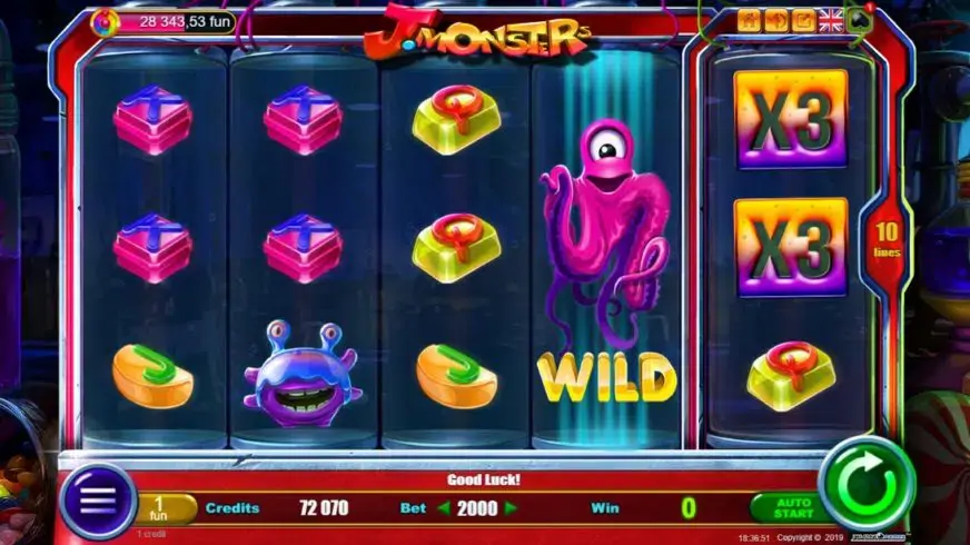 J-Monsters slot screenshot 2