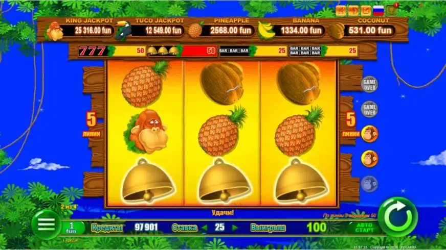 Monkey Jackpot slot screenshot 4