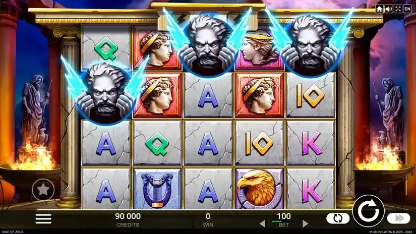 Rise of Zeus slot screenshot 2