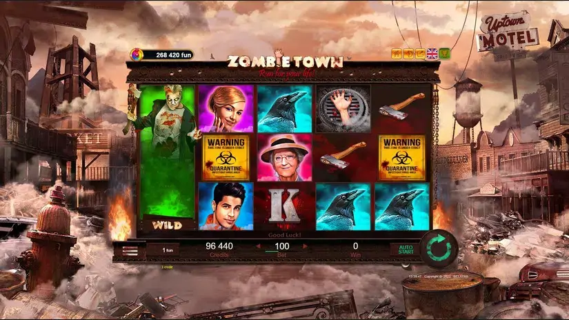 Zombie Town slot screenshot 2
