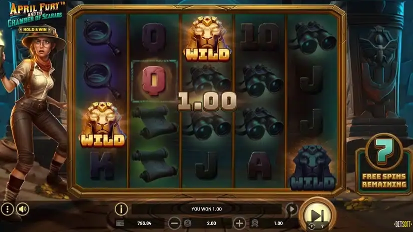 April Fury And The Chamber Of Scarabs slot screenshot 3