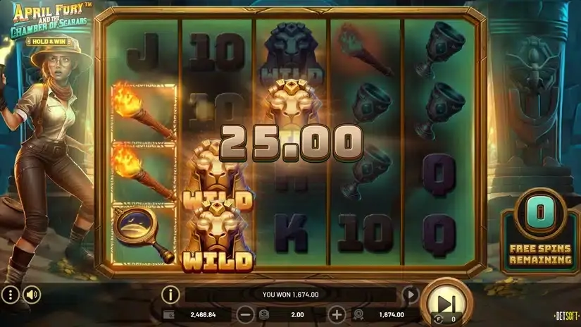 April Fury And The Chamber Of Scarabs slot screenshot 