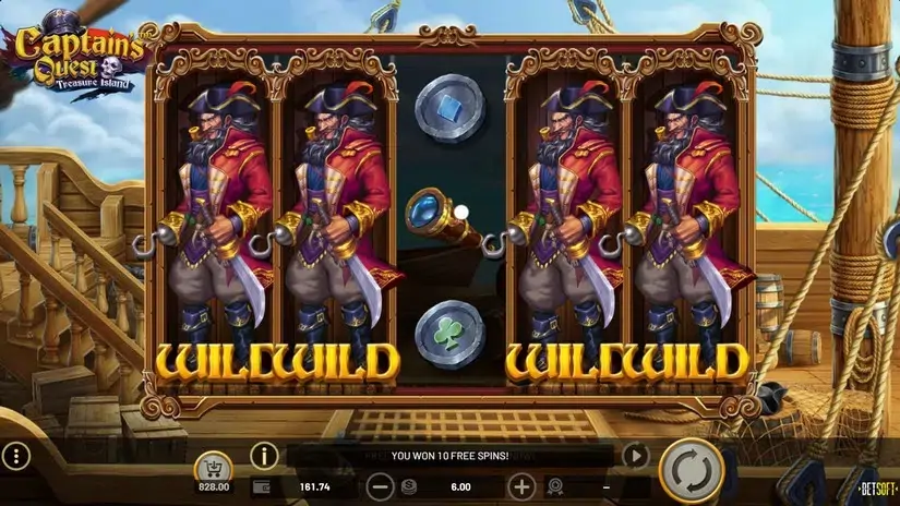 Captain’s Quest Treasure Island slot screenshot 4