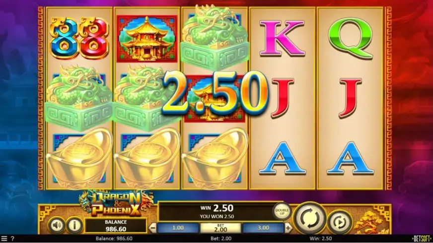 Dragon & Phoenix slot screenshot 2