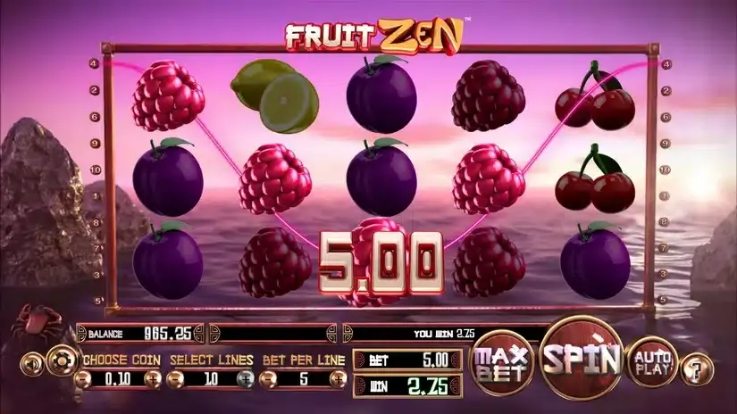 Fruit Zen slot screenshot 
