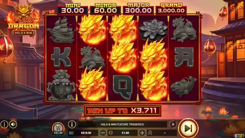 Fury Dragon – Hold & Win slot screenshot 2