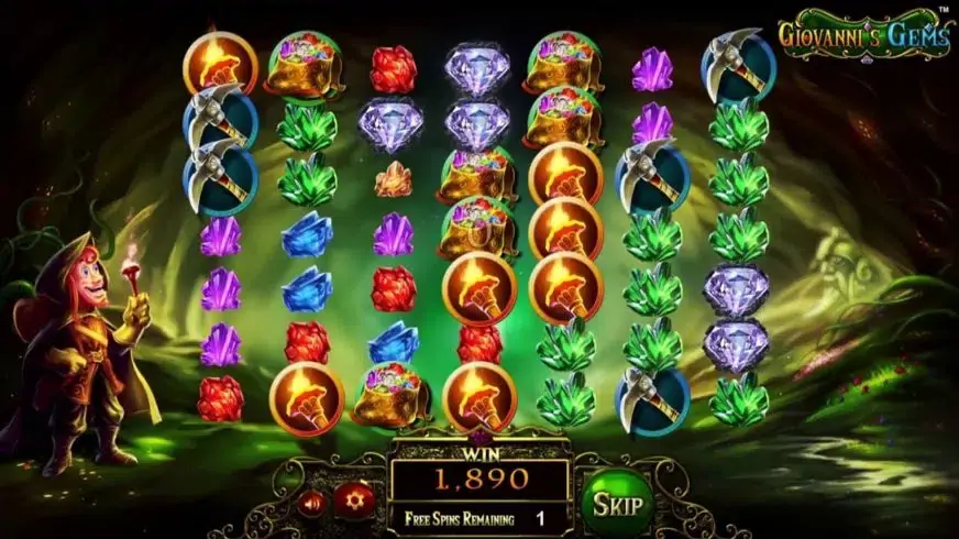 Giovanni’s Gems slot screenshot 3
