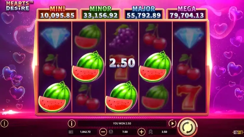 Hearts Desire slot screenshot 2