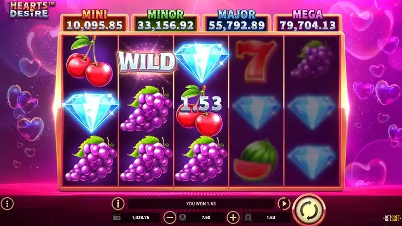 Hearts Desire slot screenshot 3