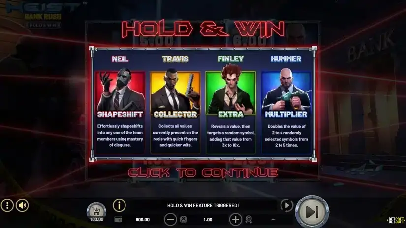 Heist: Bank Rush Hold & Win slot screenshot 3
