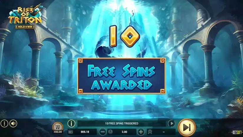 Rise of Triton slot screenshot 2