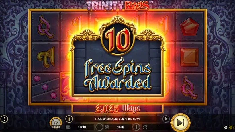 Trinity Reels slot screenshot 4