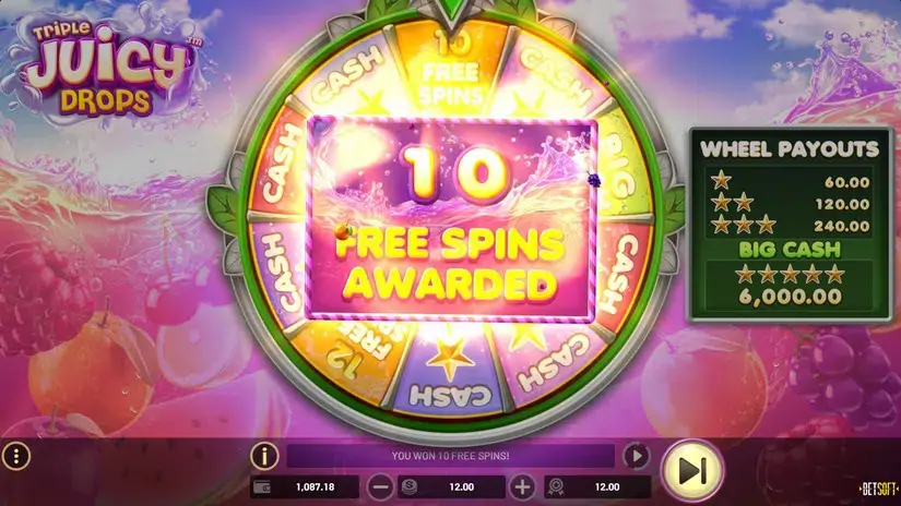 Triple Juicy Drops slot screenshot 4