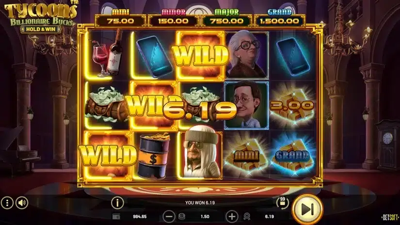 Tycoons: Billionaire Bucks slot screenshot 3