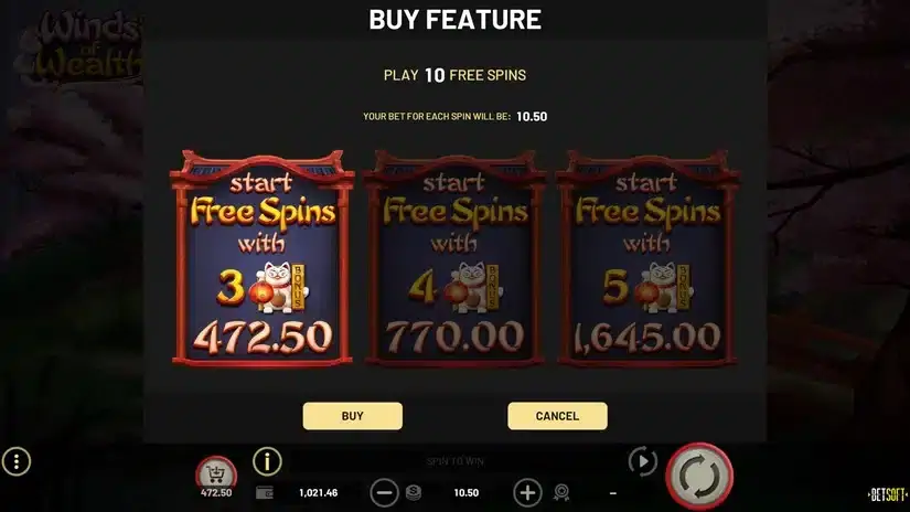 Winds of Wealth slot screenshot 3