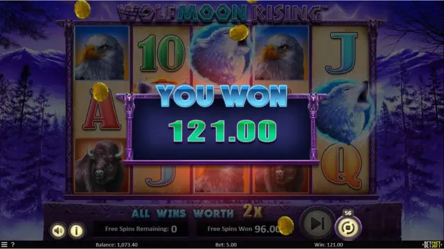 Wolf Moon Rising slot screenshot 