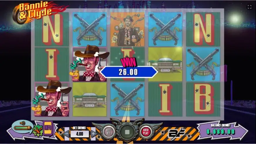 Bonnie & Clyde slot screenshot 