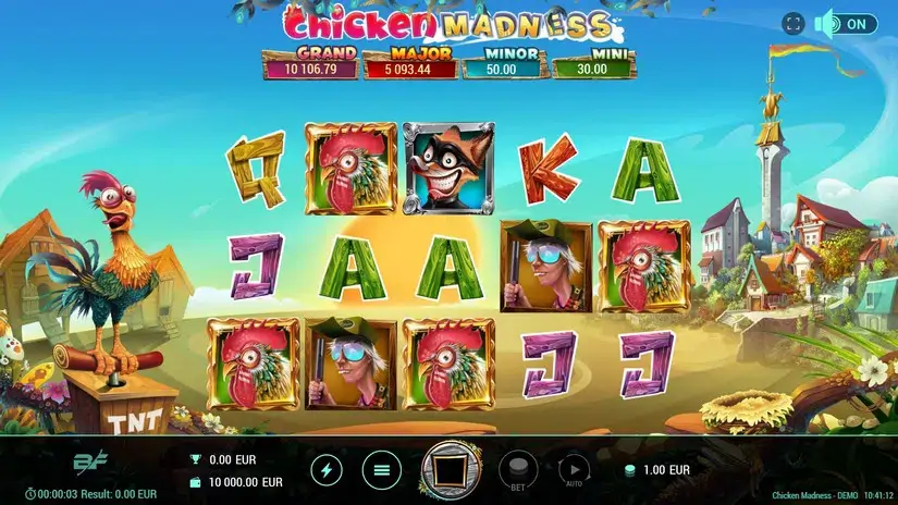 Chicken Madness slot screenshot 