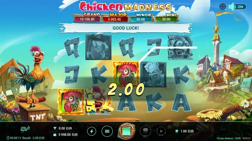 Chicken Madness slot screenshot 2