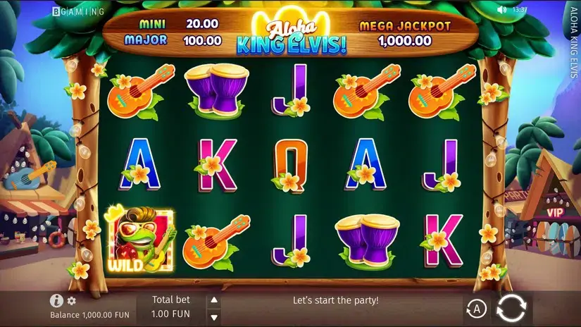Aloha King Elvis slot screenshot 