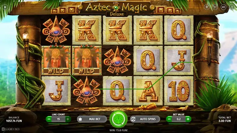 Aztec Magic Deluxe slot screenshot 