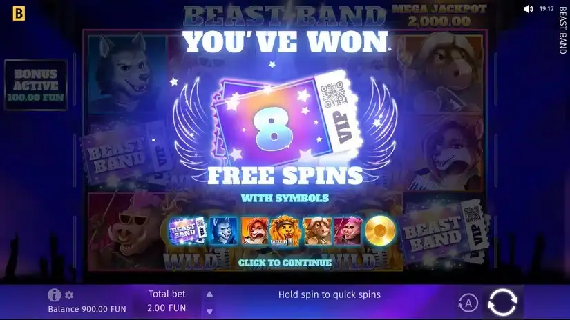 Beast Band slot screenshot 3