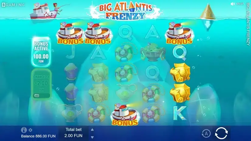 Big Atlantis Frenzy slot screenshot 3