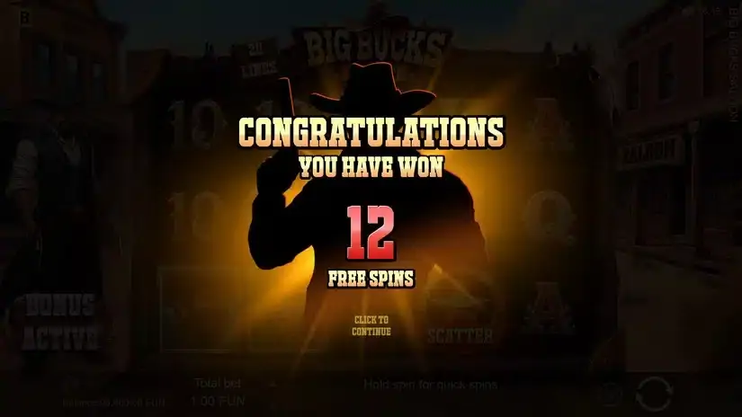 Big Bucks Saloon slot screenshot 3