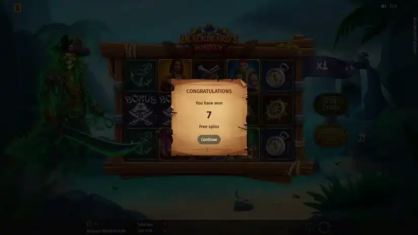 Blackbeard’s Bounty slot screenshot 3