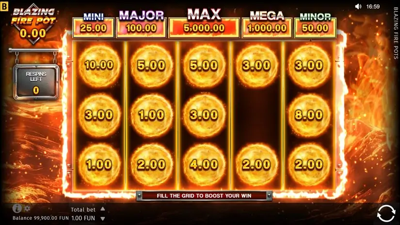 Blazing Fire Pots Hold & Spin slot screenshot 5