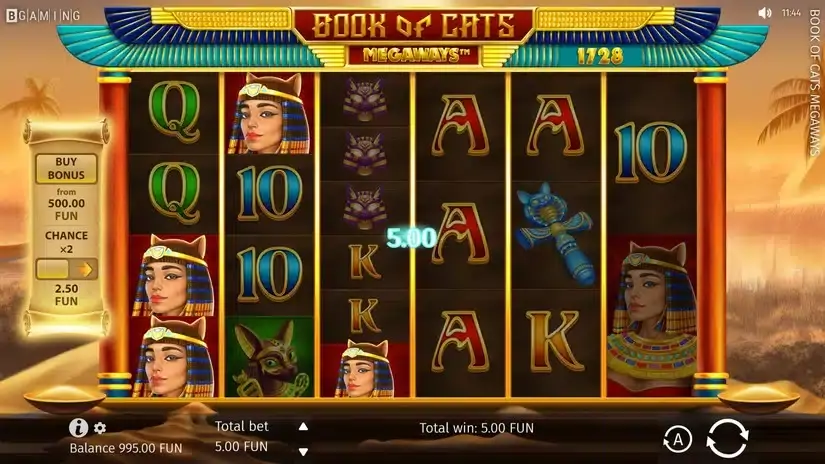 Book of Cats MEGAWAYS slot screenshot 