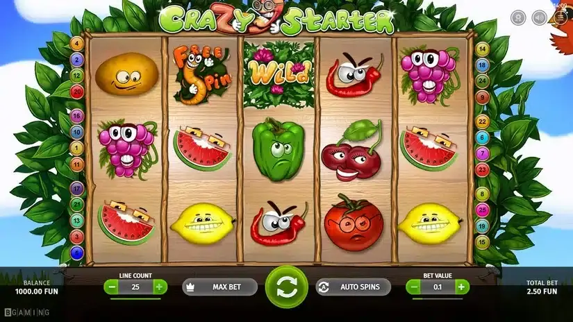 Crazy Starter slot screenshot 1